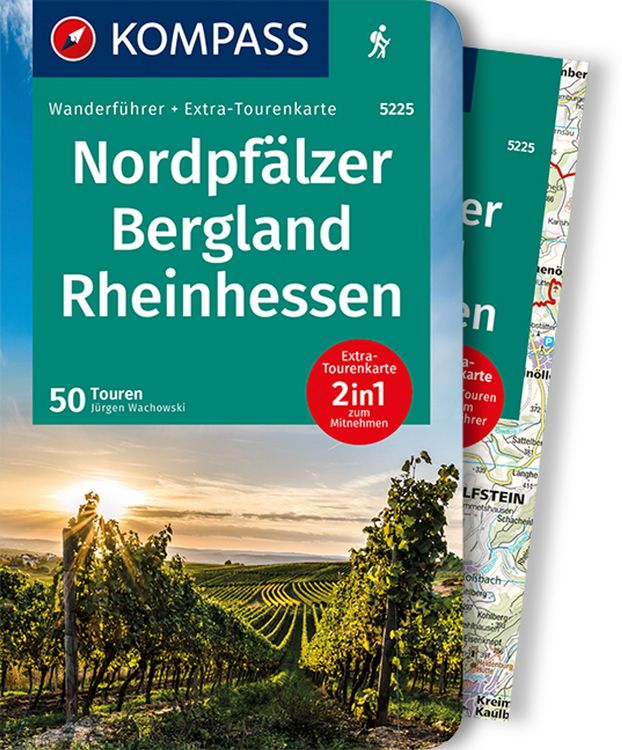 Produktbild: KOMPASS Wanderf&uuml;hrer Nordpf&auml;lzer Bergland, Rheinhessen, 50 Touren