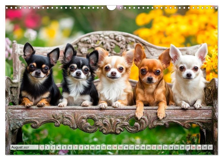 Produktbild: Niedliche Chihuahuas (Wandkalender 2027 DIN A3 quer), CALVENDO Monatskalender