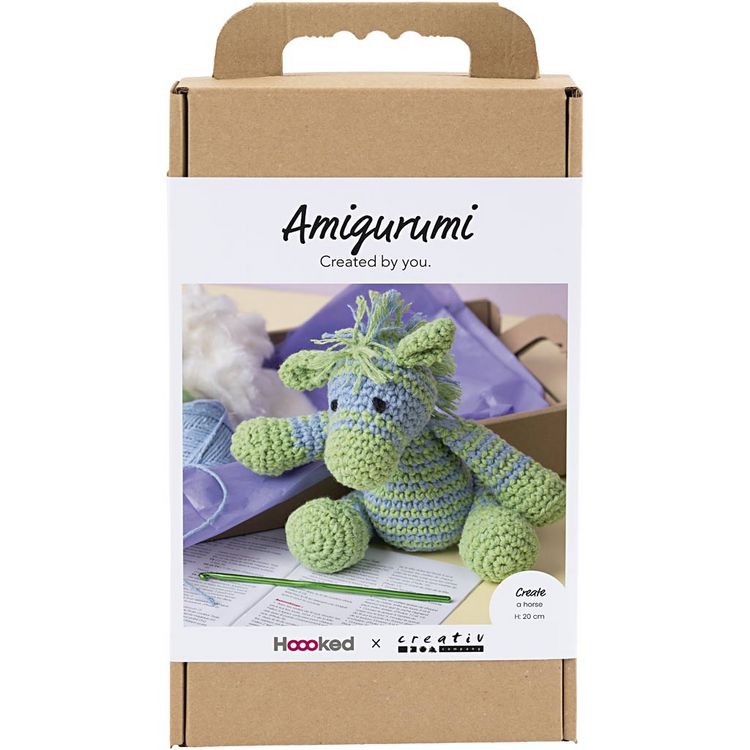 Produktbild: Creativ Company Kreativ Set Amigurumi, Zebra , Hellblau, Hellgr&uuml;n