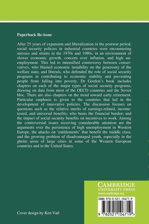 Produktbild: Social Security Policies in Industrial Countries