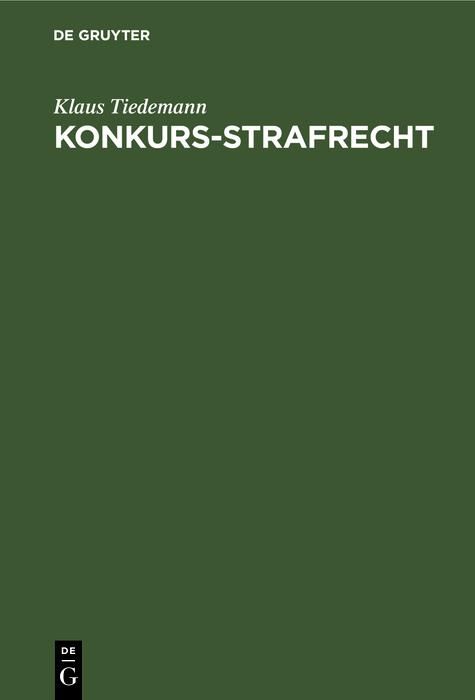 Produktbild: Konkurs-Strafrecht