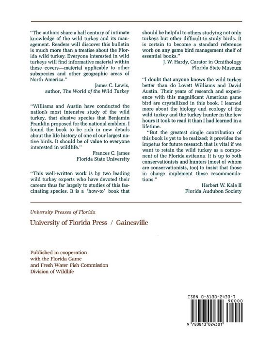 Produktbild: Studies of the Wild Turkey in Florida