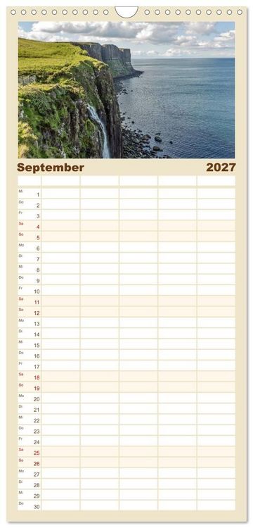 Produktbild: Familienplaner 2027 - Isle of Skye - Schottlands Inseln mit 5 Spalten (Wandkalender, 21 x 45 cm) CALVENDO