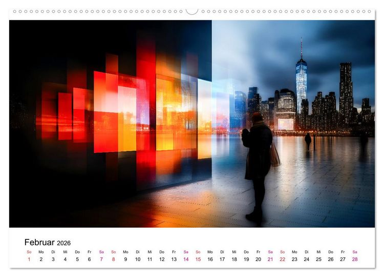 Produktbild: Stadt Lichter (hochwertiger Premium Wandkalender 2026 DIN A2 quer), Kunstdruck in Hochglanz