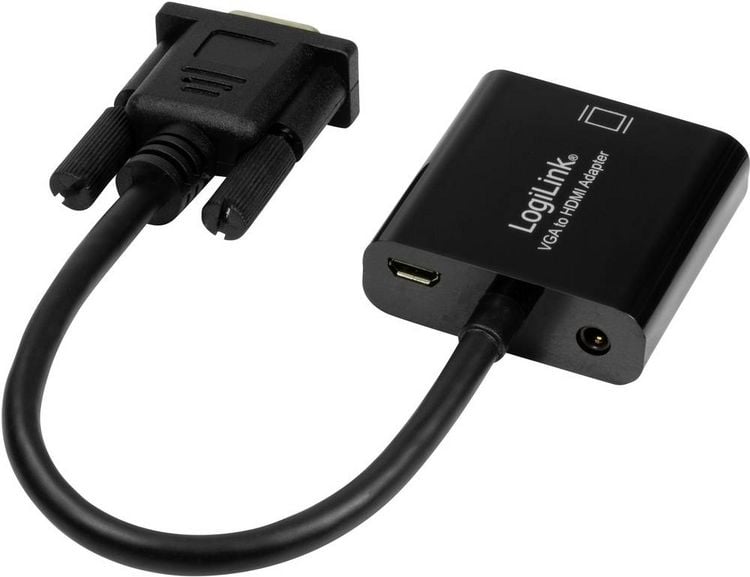 Produktbild: LogiLink CV0060 Video-Konverter - Kabel - Audio / Multimedia / Digital / Daten / Digital / Display / Video 0,2 m - Schwarz