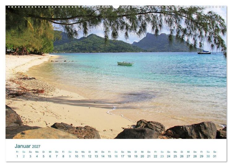Produktbild: S&uuml;dsee-Insel Huahine - Paradies am Ende der Welt (hochwertiger Premium Wandkalender 2027 DIN A2 quer), Kunstdruck in Hochglanz