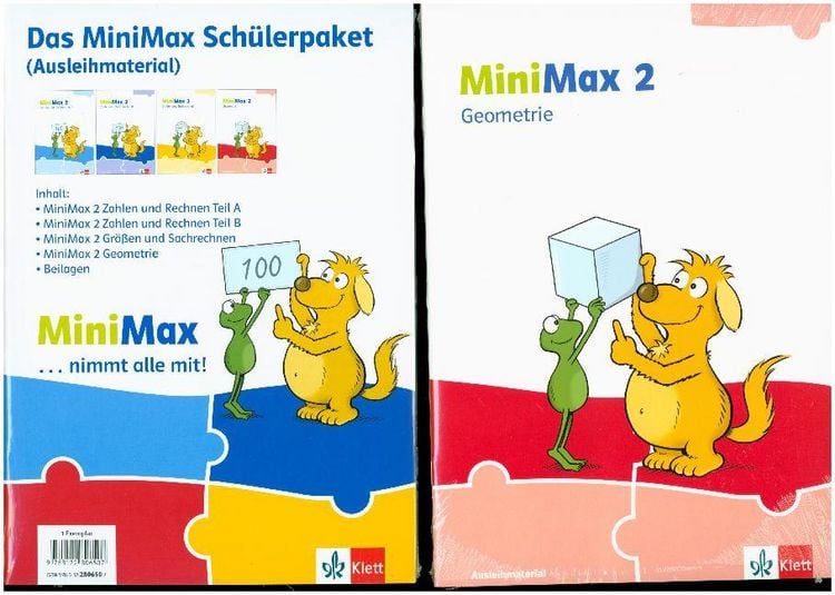 Produktbild: MiniMax 2. Schülerpaket (4 Themenhefte: Zahlen und Rechnen A, Zahlen und Rechnen B, Größen und Sachrechnen, Geometrie) - Ausleihmaterial Klasse 2