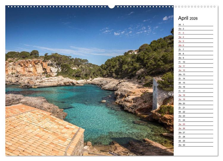 Produktbild: Mallorca - Str&auml;nde im S&uuml;dosten (Wandkalender 2026 DIN A2 quer), CALVENDO Monatskalender