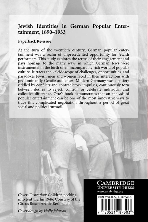 Produktbild: Jewish Identities in German Popular Entertainment, 1890 1933