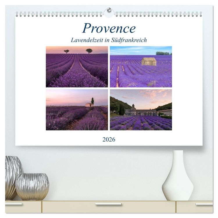 Produktbild: Provence, Lavendelzeit in S&uuml;dfrankreich (hochwertiger Premium Wandkalender 2026 DIN A2 quer), Kunstdruck in Hochglanz