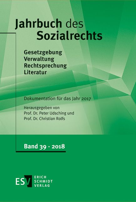 Produktbild: Jahrbuch des Sozialrechts (der Gegenwart). Gesetzgebung - Verwaltung... / Jahrbuch des Sozialrechts - - Dokumentation f&uuml;r das Jahr 2017