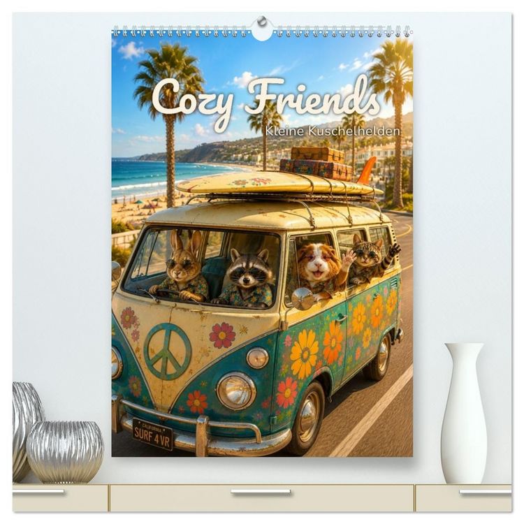 Produktbild: Cozy Friends - Kleine Kuschelhelden (hochwertiger Premium Wandkalender 2027 DIN A2 hoch), Kunstdruck in Hochglanz