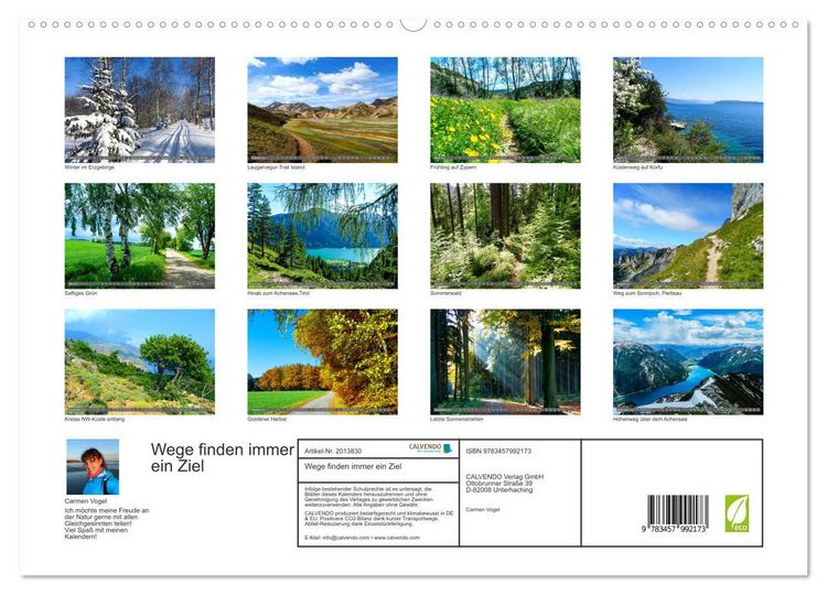 Produktbild: Wege finden immer ein Ziel (hochwertiger Premium Wandkalender 2026 DIN A2 quer), Kunstdruck in Hochglanz
