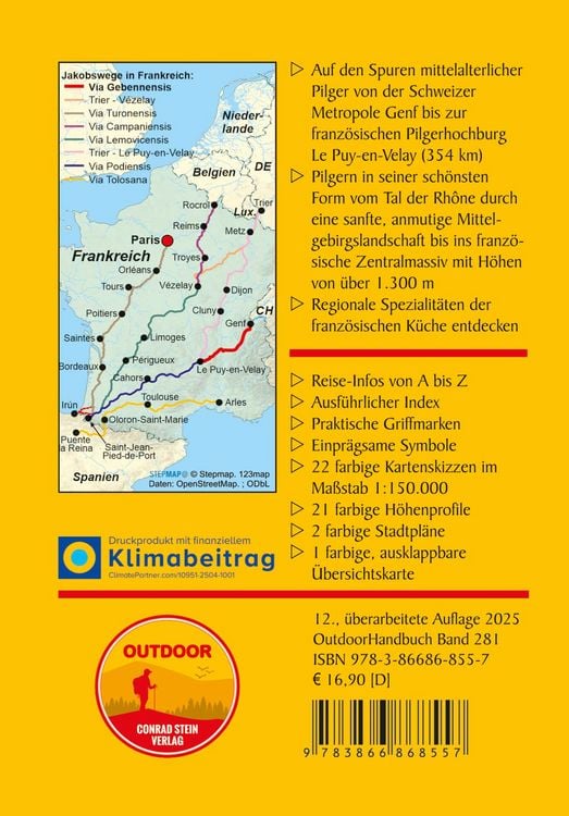 Produktbild: Frankreich: Jakobsweg Via Gebennensis von Genf nach Le Puy-en-Velay