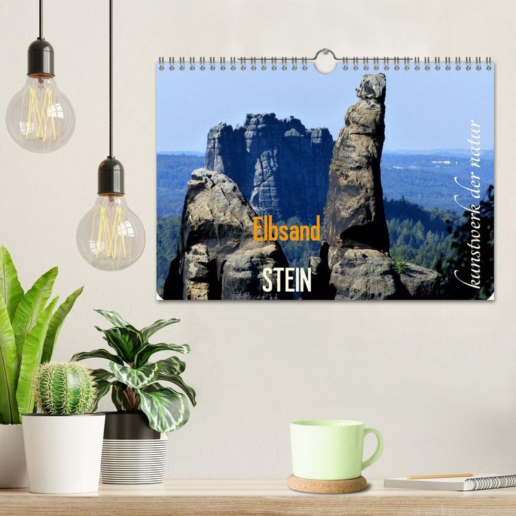 Produktbild: ElbsandSTEIN, kunstwerk der natur (Wandkalender 2026 DIN A4 quer), CALVENDO Monatskalender