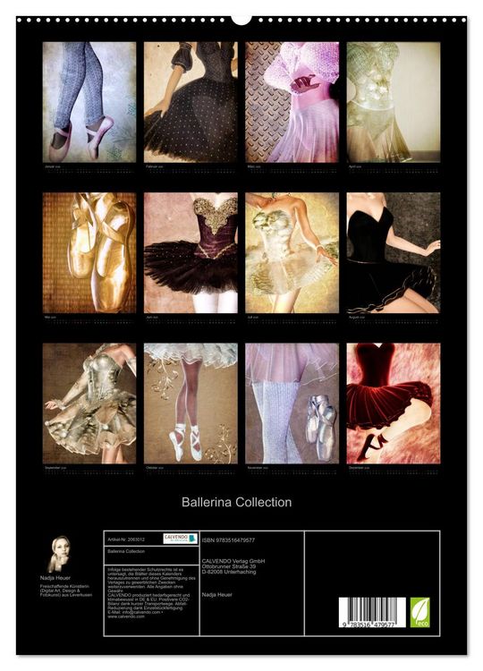 Produktbild: Ballerina Collection (hochwertiger Premium Wandkalender 2026 DIN A2 hoch), Kunstdruck in Hochglanz