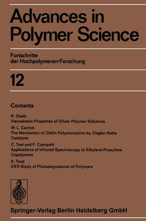 Produktbild: Advances in Polymer Science