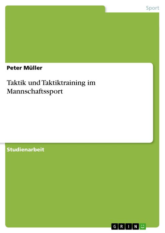 Produktbild: Taktik und Taktiktraining im Mannschaftssport