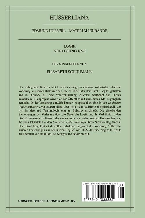 Produktbild: Logik Vorlesung 1896