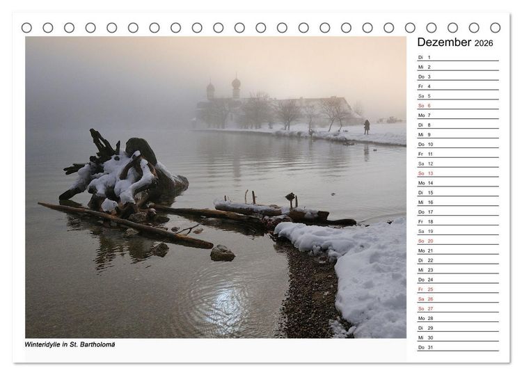 Produktbild: Willkommen am K&ouml;nigssee (Tischkalender 2026 DIN A5 quer), CALVENDO Monatskalender