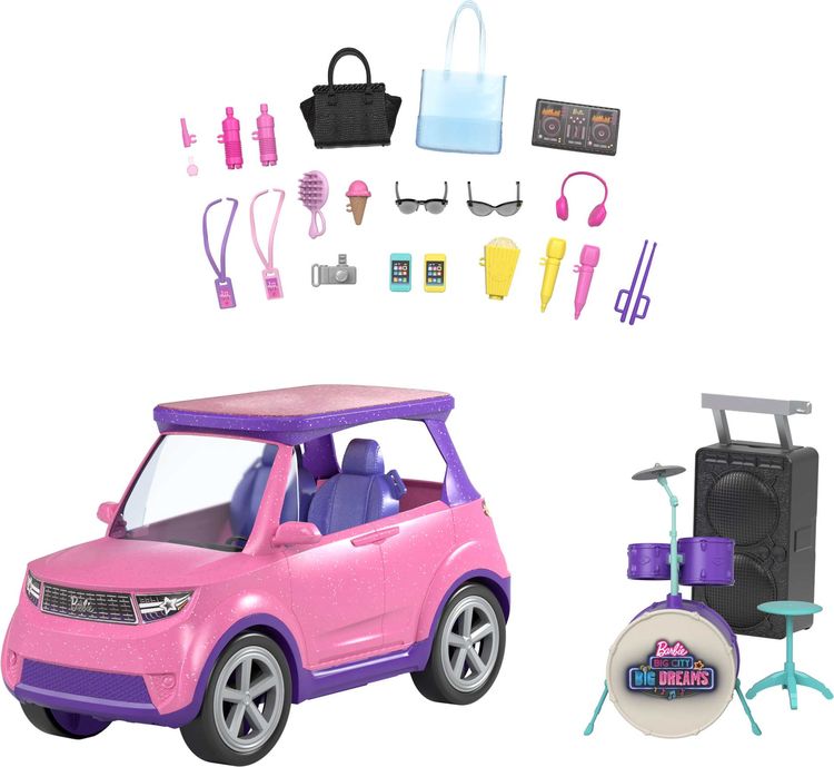 Mattel Barbie Buhne Frei fur groBe Traume SUV Auto inkl. Buhne und Zubehor kaufen Spielwaren Thalia