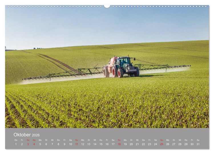 Produktbild: Landtechnik im Einsatz (Wandkalender 2026 DIN A2 quer), CALVENDO Monatskalender
