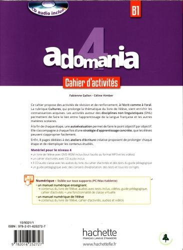 Produktbild: Adomania 4 - Cahier d'activites (B1)
