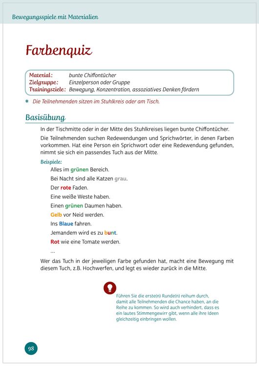 Produktbild: Aktives Ged&auml;chtnistraining f&uuml;r Senioren mit Bewegungen. So halten Sie Kopf und K&ouml;rper fit