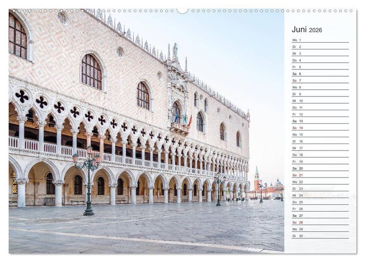 Produktbild: Venedig - Stille Momente (hochwertiger Premium Wandkalender 2026 DIN A2 quer), Kunstdruck in Hochglanz