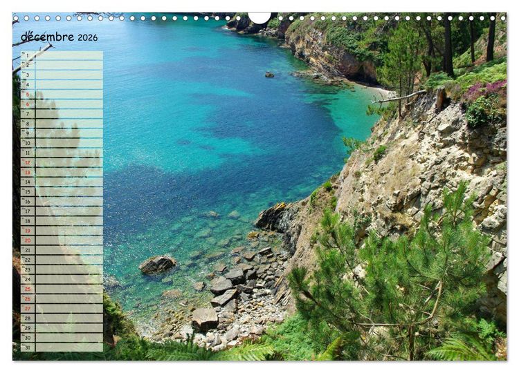 Produktbild: FINISTERE La pointe du bout du monde (Calendrier mural 2026 DIN A3 vertical), CALVENDO calendrier mensuel