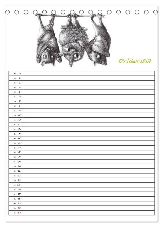 Produktbild: Tieronisch Eulen (Tischkalender 2027 DIN A5 hoch), CALVENDO Monatskalender