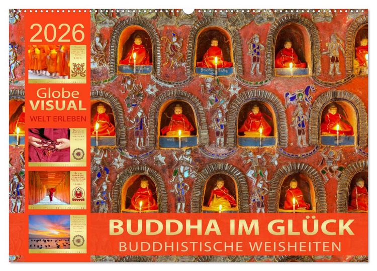 Produktbild: BUDDHA IM GL&Uuml;CK - Buddhistische Weisheiten (Wandkalender 2026 DIN A2 quer), CALVENDO Monatskalender