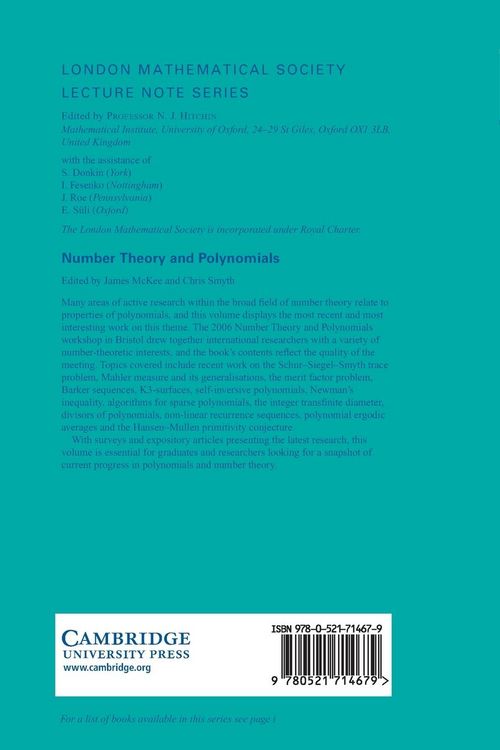 Produktbild: Number Theory and Polynomials