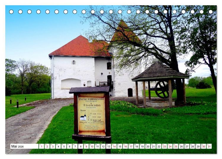 Produktbild: Perlen des Baltikums - Herrenh&auml;user in Estland und Lettland (Tischkalender 2026 DIN A5 quer), CALVENDO Monatskalender