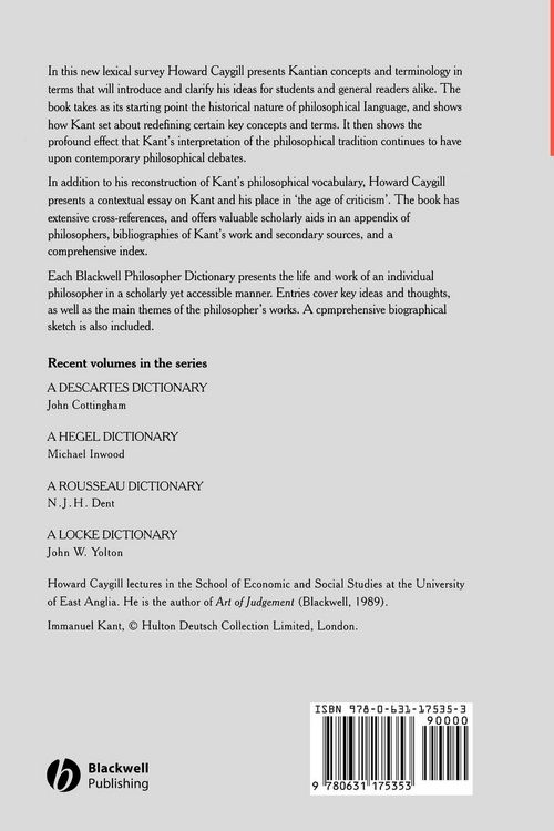 Produktbild: A Kant Dictionary