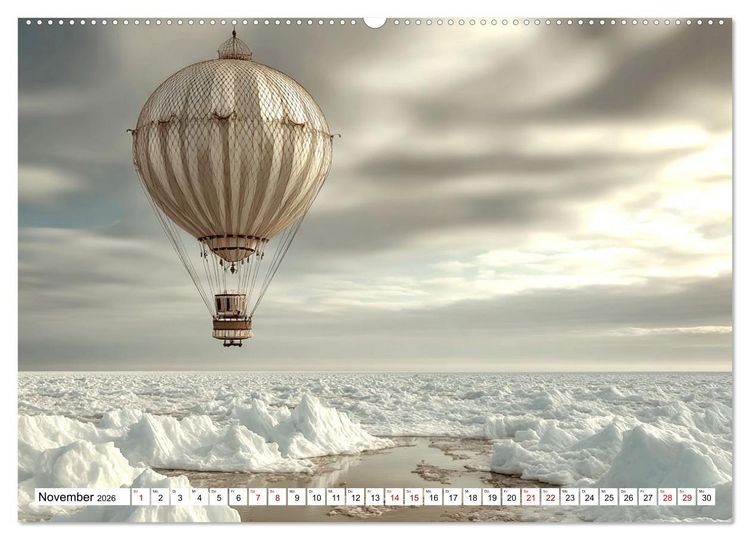 Produktbild: Himmelsmagie in Ballonfarben (hochwertiger Premium Wandkalender 2026 DIN A2 quer), Kunstdruck in Hochglanz