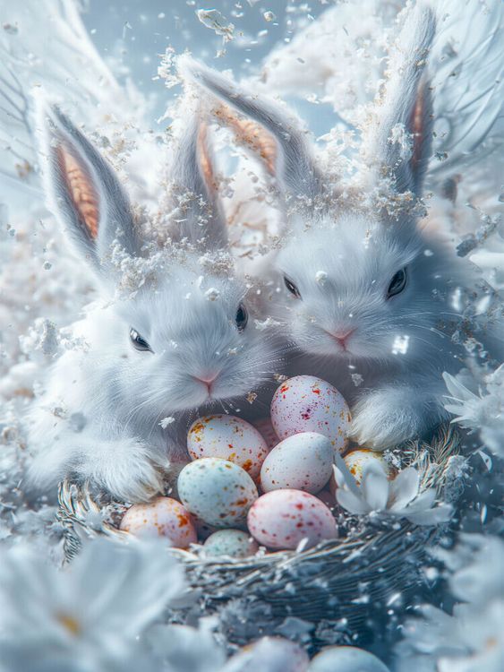 Produktbild: CALVENDO Puzzle Die Osterhasen erwachen nur zu einer bestimmten Zeit | 1000 Teile Lege-Gr&ouml;&szlig;e 64x48cm Foto-Puzzle f&uuml;r gl&uuml;ckliche Stunden