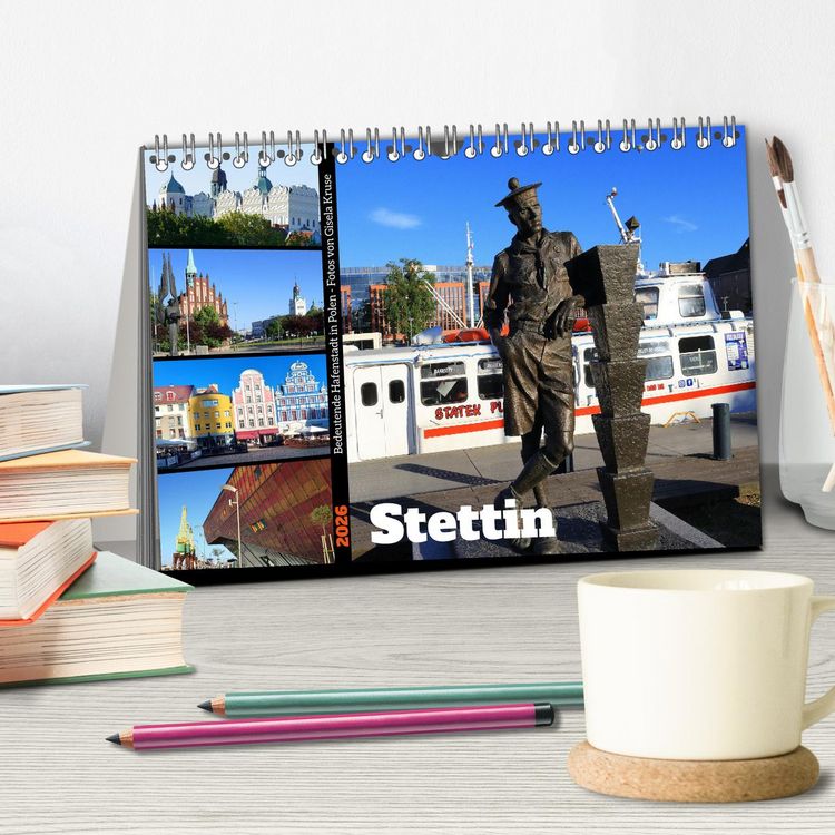 Produktbild: Stettin - Bedeutende Hafenstadt in Polen (Tischkalender 2026 DIN A5 quer), CALVENDO Monatskalender