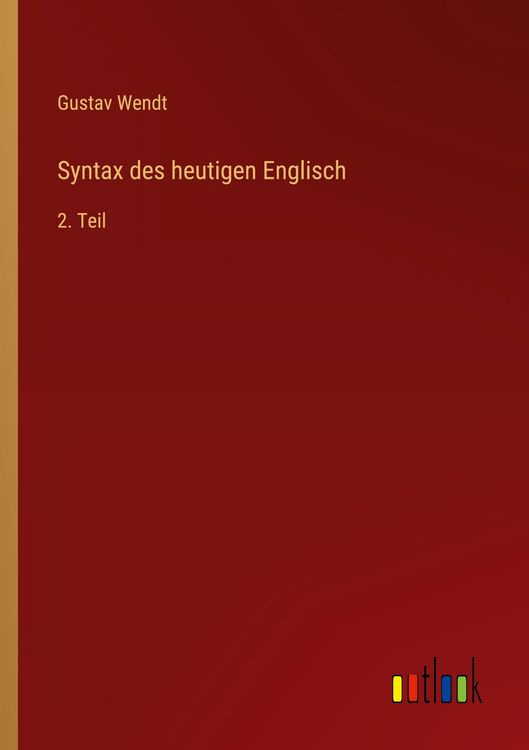 Produktbild: Syntax des heutigen Englisch