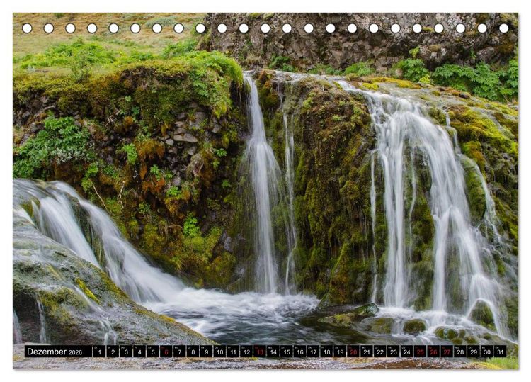 Produktbild: Wasserf&auml;lle Islands (Tischkalender 2026 DIN A5 quer), CALVENDO Monatskalender