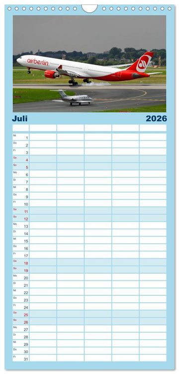 Produktbild: Familienplaner 2026 - In Memoriam Air Berlin mit 5 Spalten (Wandkalender, 21 x 45 cm) CALVENDO