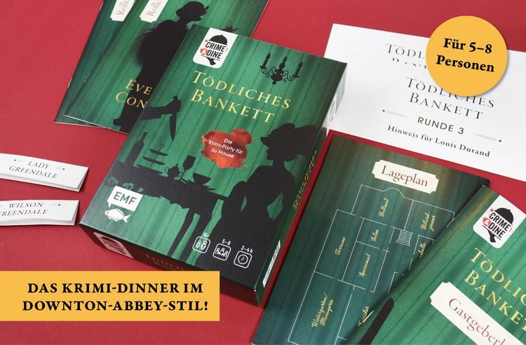 Produktbild: Crime & Dine &ndash; Das Krimi-Dinner-Set: T&ouml;dliches Bankett