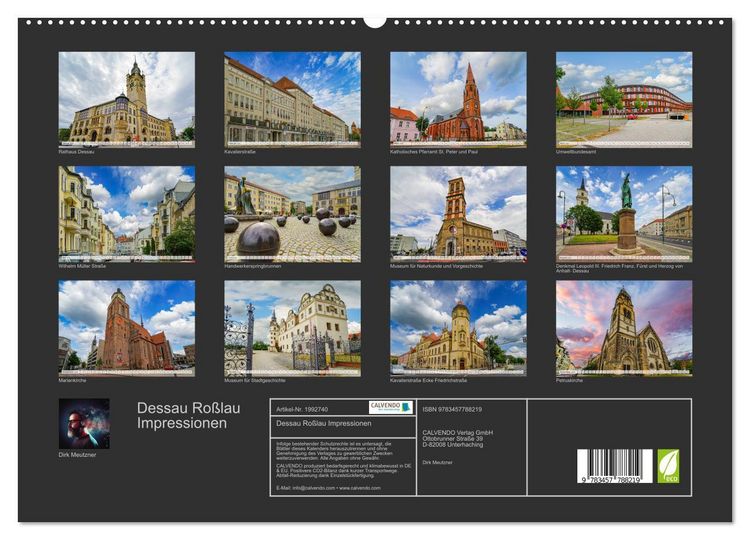 Produktbild: Dessau Ro&szlig;lau Impressionen (hochwertiger Premium Wandkalender 2026 DIN A2 quer), Kunstdruck in Hochglanz