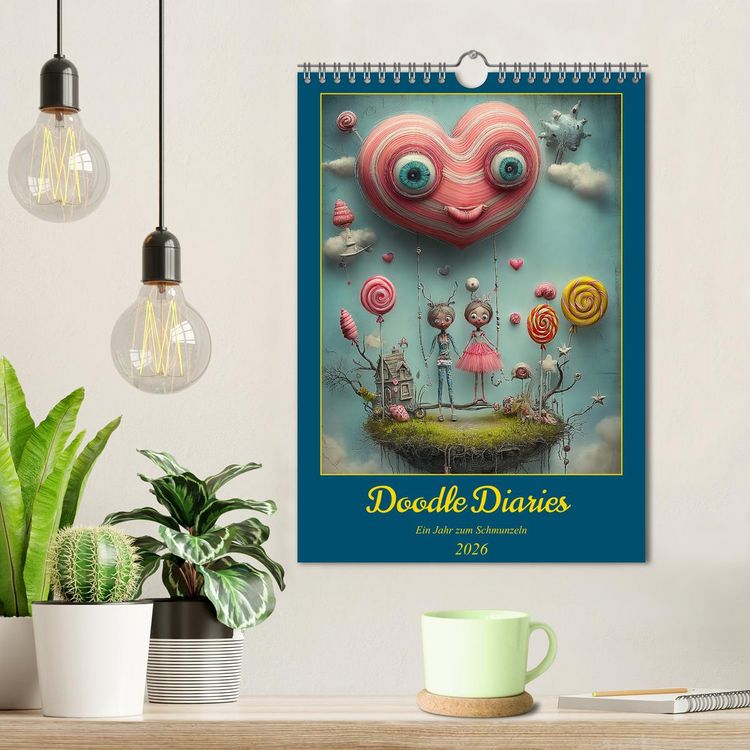 Produktbild: Doodle-Diaries - Ein Jahr zum Schmunzeln (Wandkalender 2026 DIN A4 hoch), CALVENDO Monatskalender