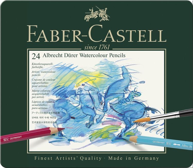 Produktbild: Faber-Castell Aquarellstifte Albrecht D&uuml;rer, 24er Set Metalletui