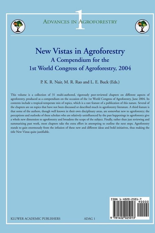 Produktbild: New Vistas in Agroforestry
