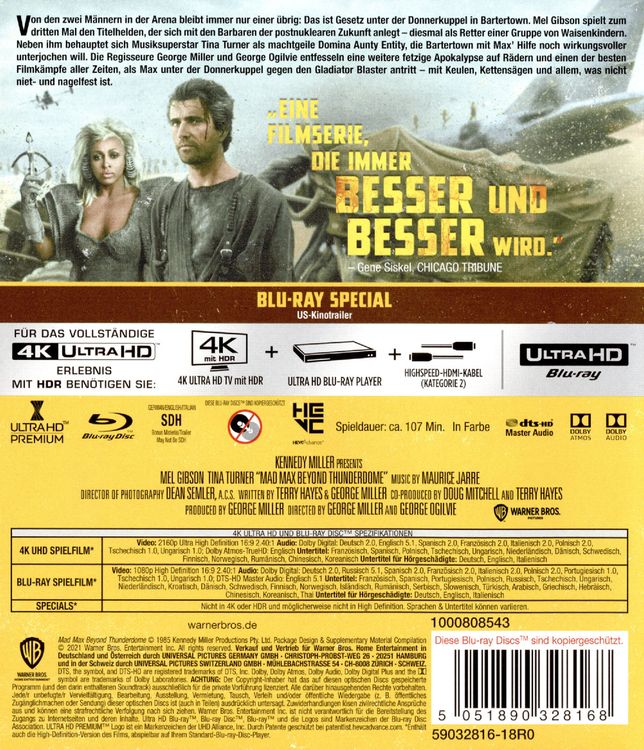 Produktbild: Mad Max - Jenseits der Donnerkuppel (+ Blu-ray 2D)