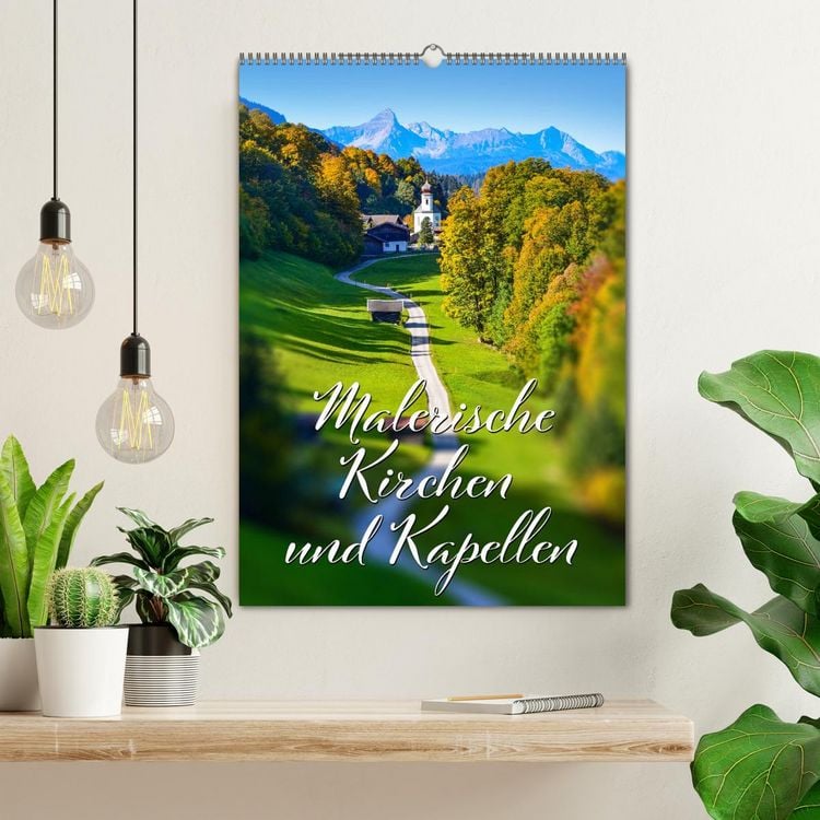 Produktbild: Malerische Kirchen und Kapellen (Wandkalender 2026 DIN A2 hoch), CALVENDO Monatskalender