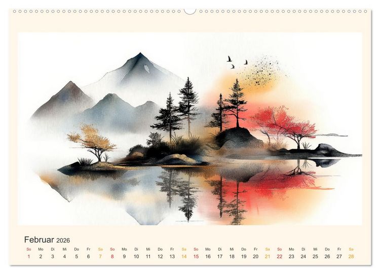 Produktbild: Japan - die Farben der Tradition (Wandkalender 2026 DIN A2 quer), CALVENDO Monatskalender