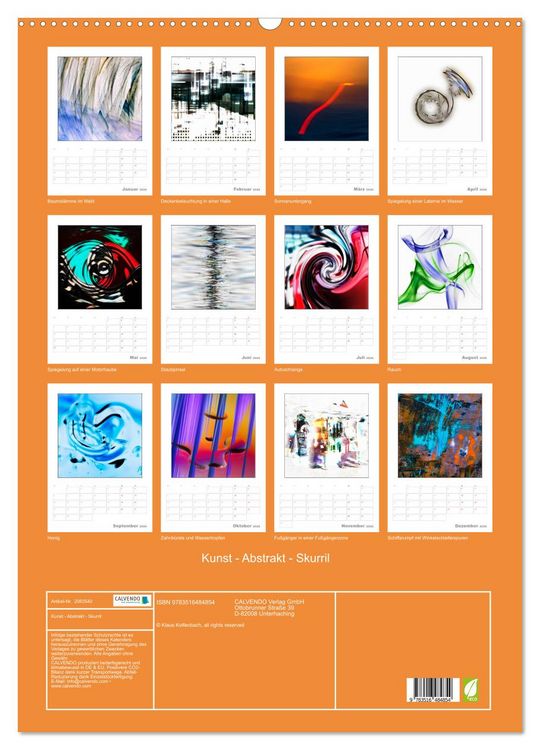 Produktbild: Kunst - Abstrakt - Skurril (Wandkalender 2026 DIN A2 hoch), CALVENDO Monatskalender